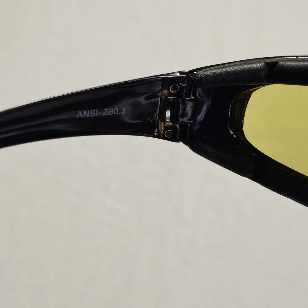 Bell Spark Sunglasses Black Yellow Tinted Padded Cycling Moto Nighttime